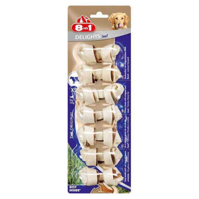 8 In 1 Delights Bones Biftekli Ağız Bakım Kemiği Xs Boy 7´Li 84 Gr - 1