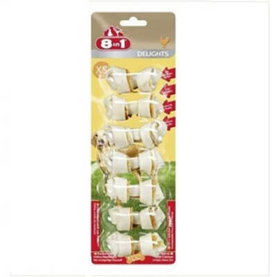 8 In 1 Delights Bones Tavuklu Ağız Bakım Kemiği Xs Boy 7´Li 84 Gr - 1