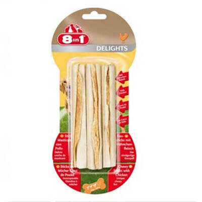 8 In 1 Delights Sticks 3´Lü Stik Ağız Temizleme Kemiği 75 Gr - 1