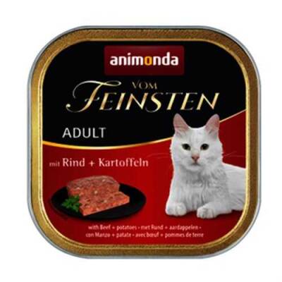 Animonda Vom Feinsten Sığır Etli Tavuklu Ve BitkiÖzlü Yetişkin Kedi Konservesi 100 Gr - 1