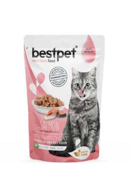 BestPet Sterilised Jelly Pouch Somonlu Kedi Maması 85 Gr - 1