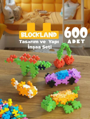 Blockland double plus 600 Parça pixel tasarımcı yapı inşaa eğitici Oyuncak - 1