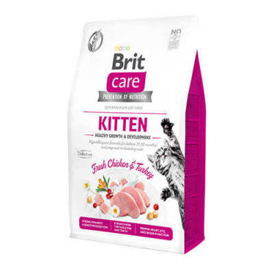 Brit Care Hipoalerjenik Kitten Tahılsız Tavuk ve Hindili Yavru Kedi Maması 7 Kg - 1