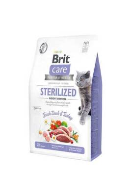 Brit Care Hipoalerjenik Sterilized Ördek ve Hindili Tahılsız Kısırlaştırımış Kedi Maması 2 Kg - 1