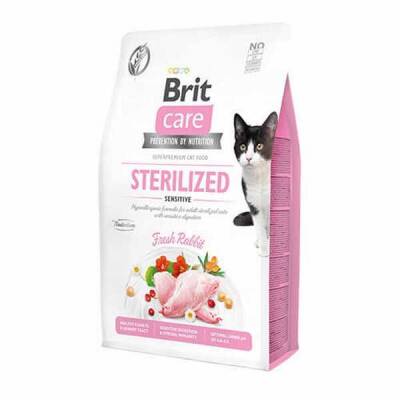 Brit Care Hipoalerjenik Sterilized Sensitive Tavşanlı Tahılsız Kısırlaştırımış Kedi Maması 7 Kg - 1