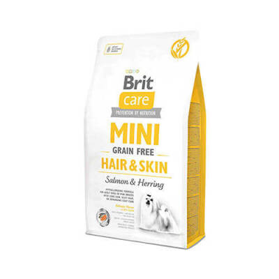 Brit Care Mini Hair Skin Somonlu Tahılsız Küçük Irk Köpek Maması 2 Kg - 1