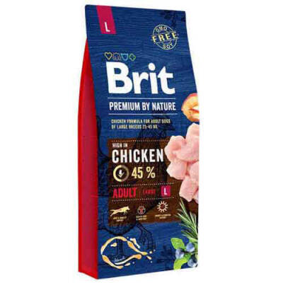 Brit Premium Nature Büyük Irk Tavuklu Yetişkin Köpek Maması 15 Kg - 1