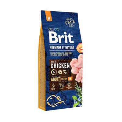 Brit Premium Nature Orta Irk Tavuklu Yetişkin Köpek Maması 15 Kg - 1