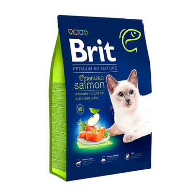 Brit Premium Sterilized Somonlu Kısırlaştırılmış Kedi Maması 8 Kg - 1