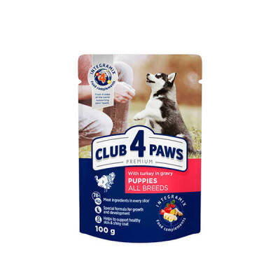 Club4Paws Hindili Pouch Yavru Köpek Sos 100 Gr - 1