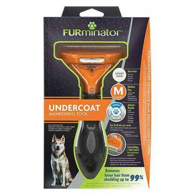 Furminator Kisa Tüylü Köpekler Için Temizlenebilir Tarak Orta - 1