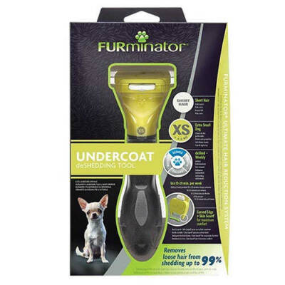 Furminator XS Kısa Tüylü Mini Boy Köpekler İçin Tüy Toplayıcı Tarak - 1