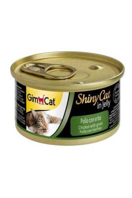 Gimcat Shinycat Tavuklu Ve Çimenli Yetişkin Kedi Konservesi 70 gr - 1