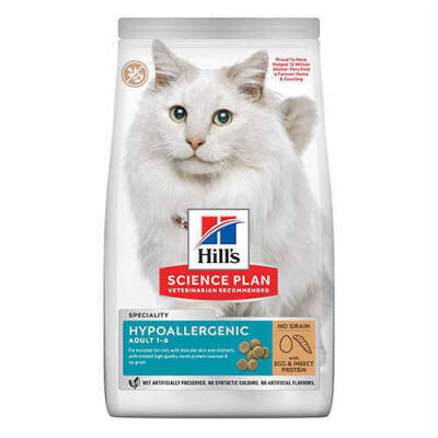 Hill's Hypo-Allergenic Yumurta ve Larva Proteinli Yetişkin Kedi Maması 7 Kg - 1