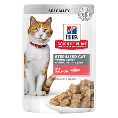 Hills Sterilised Somonlu Pouch Kısırlaştırılmış Kedi Konservesi 85 Gr - 1