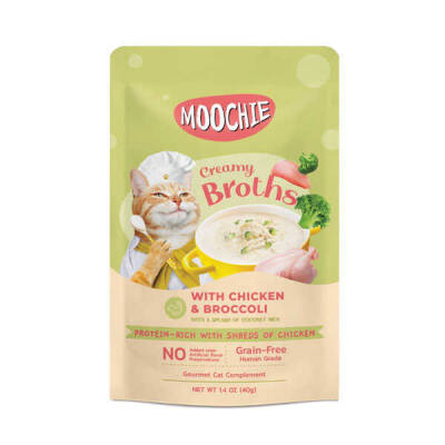 Moochie Çorba Kedi Ödülü Tavuk-Brokoli 40 Gr - 1