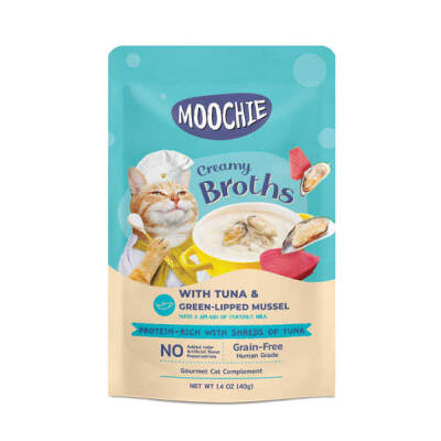 Moochie Çorba Kedi Ödülü Ton-Yeşil Dudaklı Midyeli 40 Gr - 1