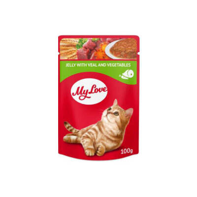 My Love Jöle İçinde Dana Etli Ve Sebzeli Pouch Kedi Maması 100 Gr - 1