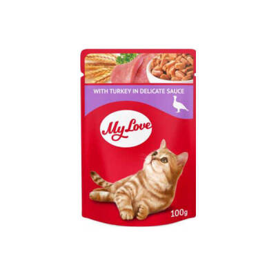 My Love Sos İçinde Hindi Etli Pouch Kedi Maması 100 Gr - 1