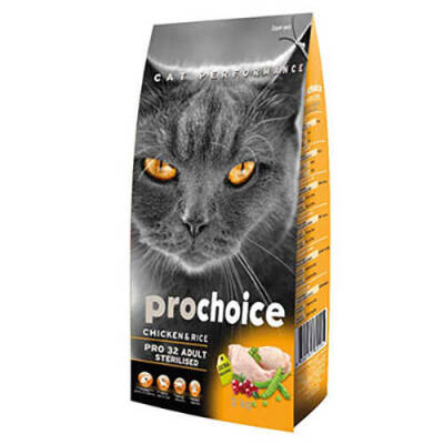 Pro Choice Pro 32 Sterilised Tavuklu Kısırlaştırılmış Kedi Maması 15 Kg - 1