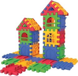 Puzzle City 3d Yapı Ve Tasarım Blokları 64 Parça Eğitici Oyuncak - 4