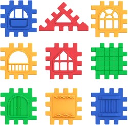 Puzzle City 3d Yapı Ve Tasarım Blokları 64 Parça Eğitici Oyuncak - 5