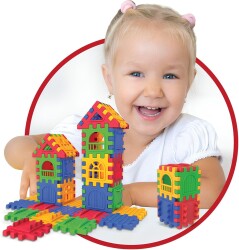 Puzzle City 3d Yapı Ve Tasarım Blokları 64 Parça Eğitici Oyuncak - 1