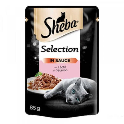 Sheba Pouch Somon Balıklı Yetişkin Kedi Konserve 85 Gr - 1