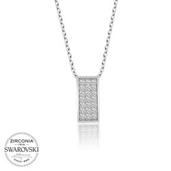 Swarovski Taşlı Gümüş Sırataş Bayan Kolye - 1