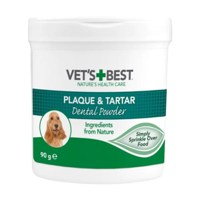 VET'S BEST Köpekler için Deniz ve Spirulina Yosunu Özlü Plak ve Tartar Önleyici Ağız Bakım Tozu 90gr - 1