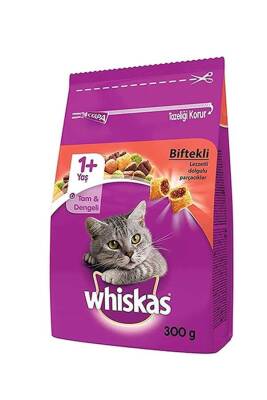 Whiskas Biftekli ve Havuçlu Yetişkin Kedi Maması 300 gr - 1