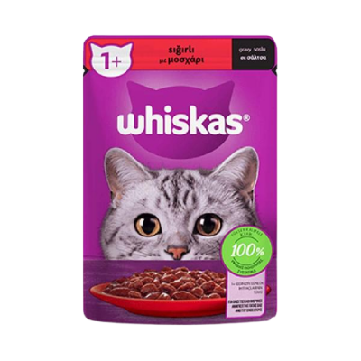 Whiskas Pouch Sos İçinde Sığır Etli Yetişkin Kedi edi Konservesi 85gr - 1