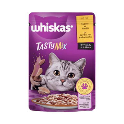 Whiskas Pouch TastyMix Sos İçinde Kuzulu ve Hindili Yetişkin Kedi Konservesi 85gr - 1