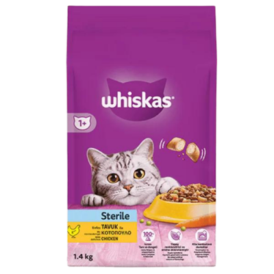 Whiskas Tavuklu ve Havuçlu Kısırlaştırılmış Kedi Maması 1,4 Kg - 1